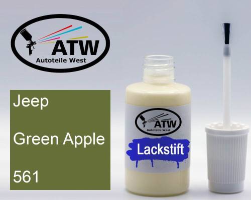 Jeep, Green Apple, 561: 20ml Lackstift, von ATW Autoteile West.